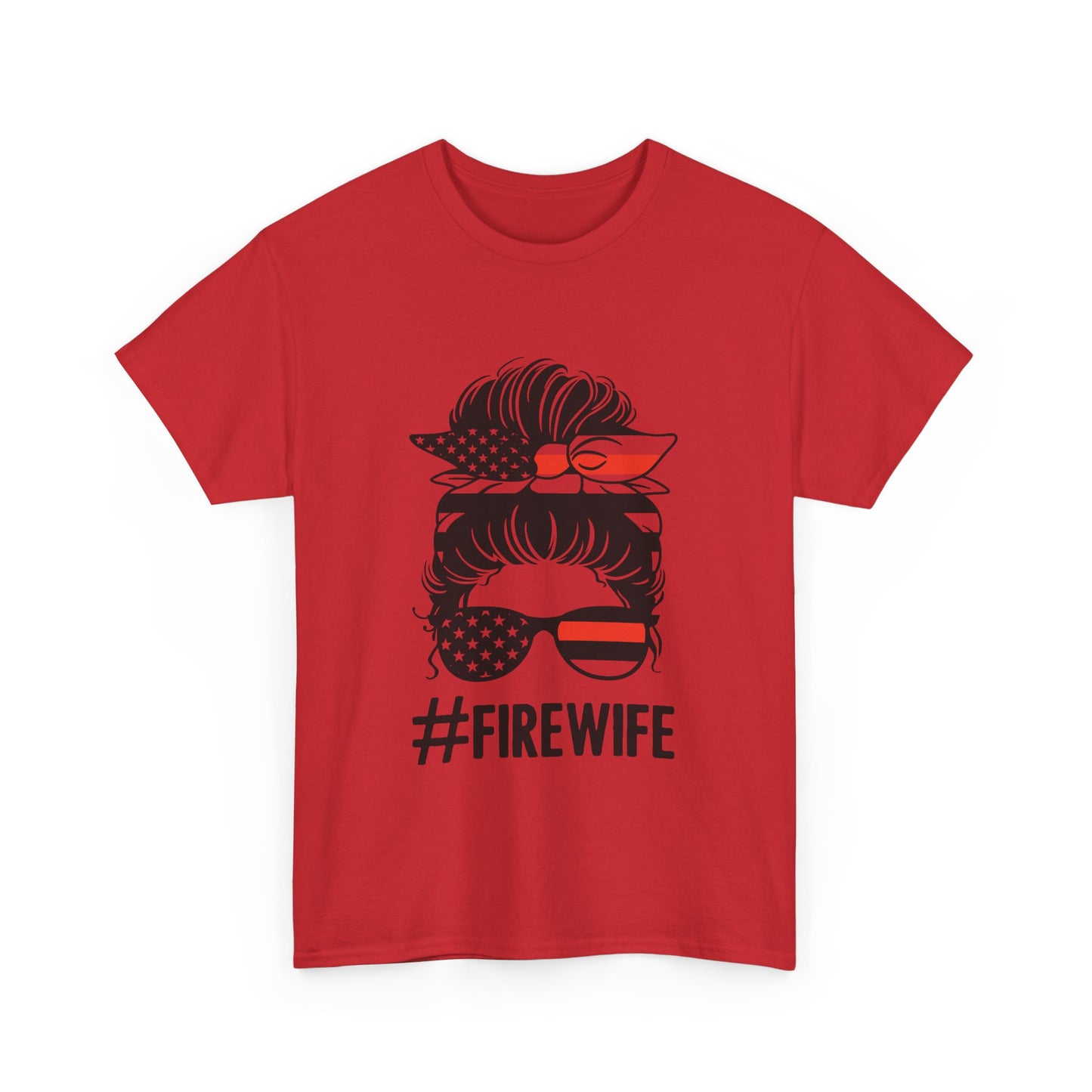 Firefighter Spouse Unisex Heavy Cotton Tee - #FIREWIFE Graphic Shirt