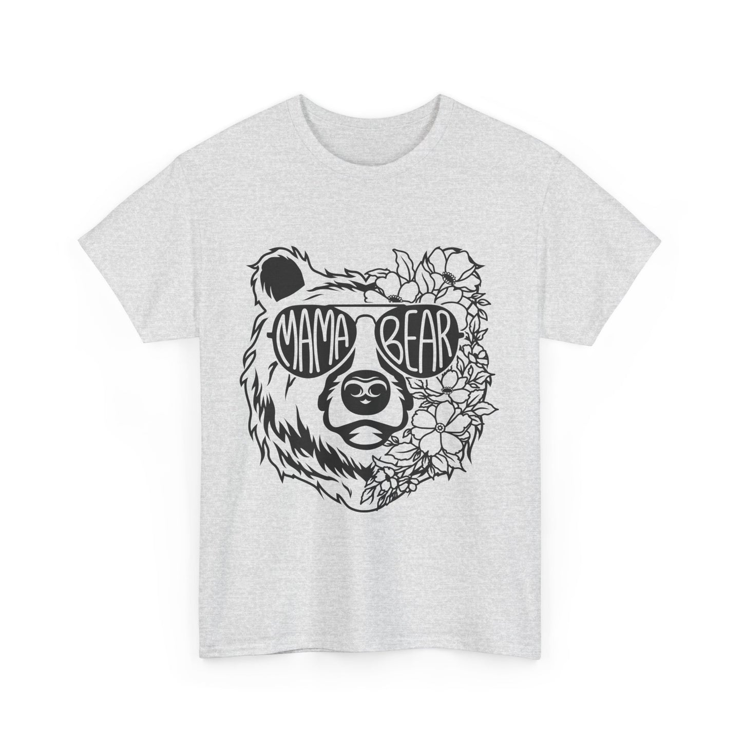 Mama Bear Graphic Unisex Heavy Cotton Tee - Perfect for Moms and Nature Lovers