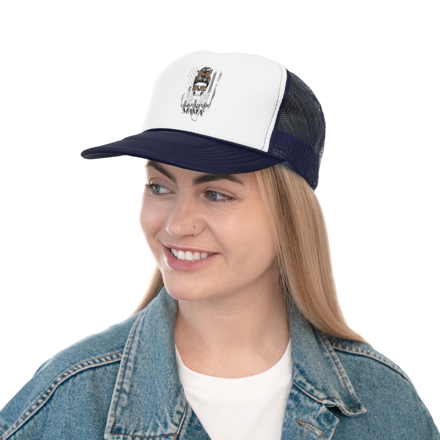 "One Badass Mama" Trucker Cap - Stylish & Edgy Headwear for Moms