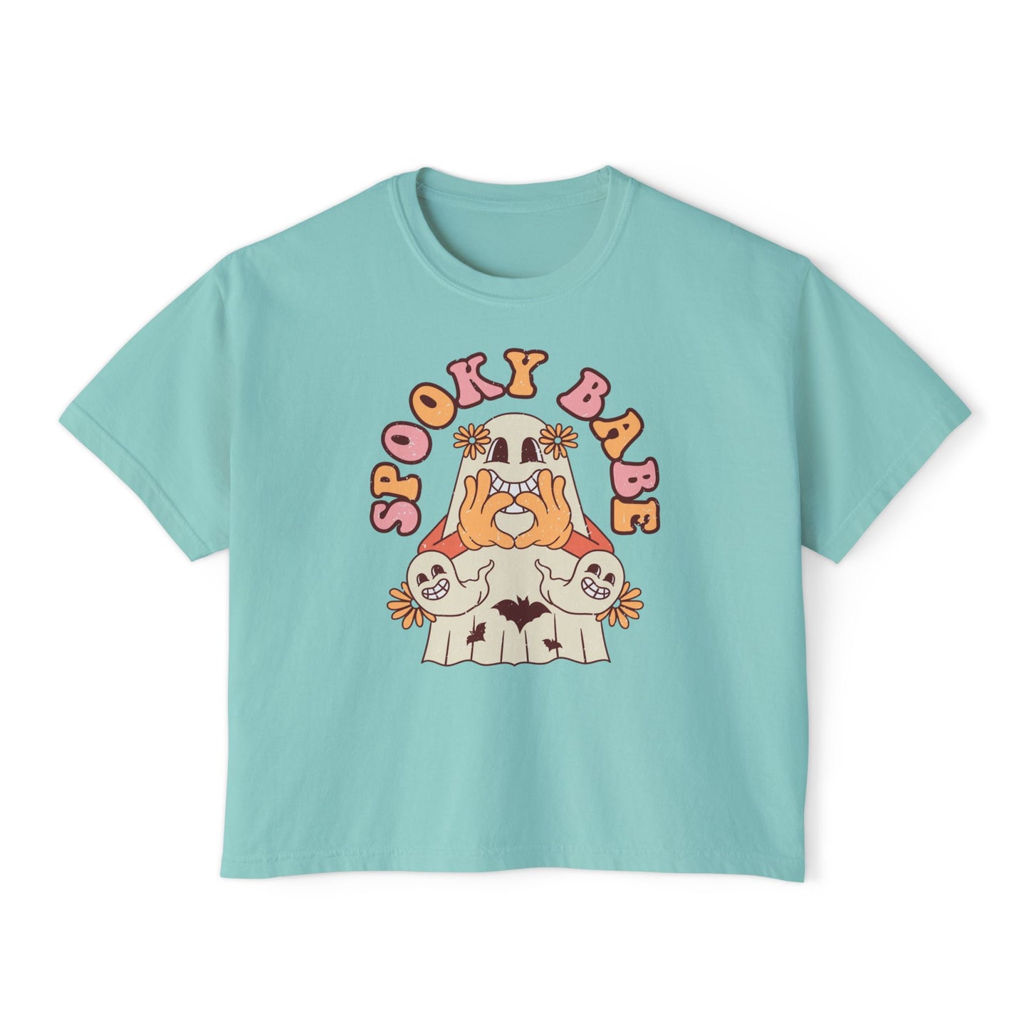 Spooky Babe Women's Boxy Tee | Halloween Shirt, Cute Tee, Graphic Tee, Fall Fashion, Gift for Her
