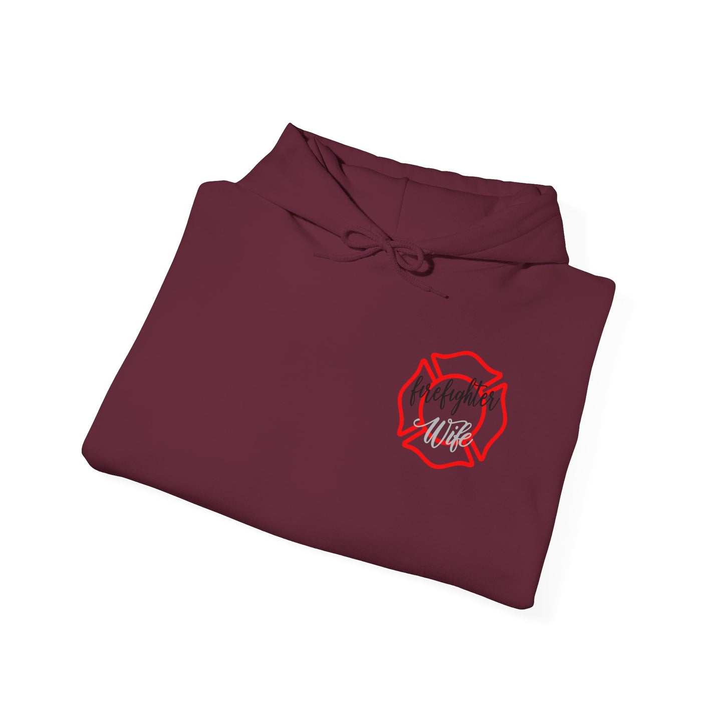Firefighter Wife Hooded Sweatshirt - Unisex Heavy Blend™ - Support & Honor
