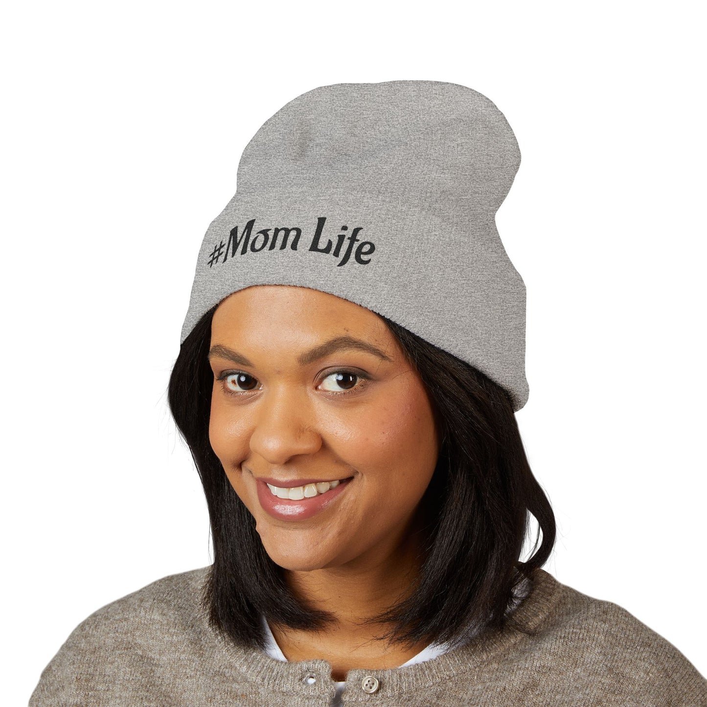 #Mom Life Beanie | Cuffed Embroidered Beanie