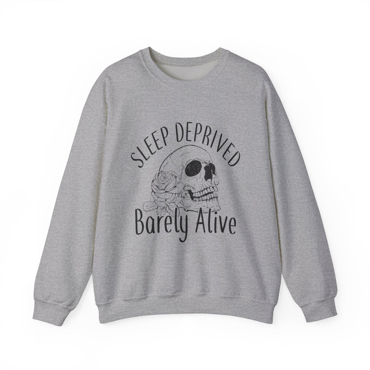 Sleep Deprived Skull Crewneck Sweatshirt - Casual Unisex Style