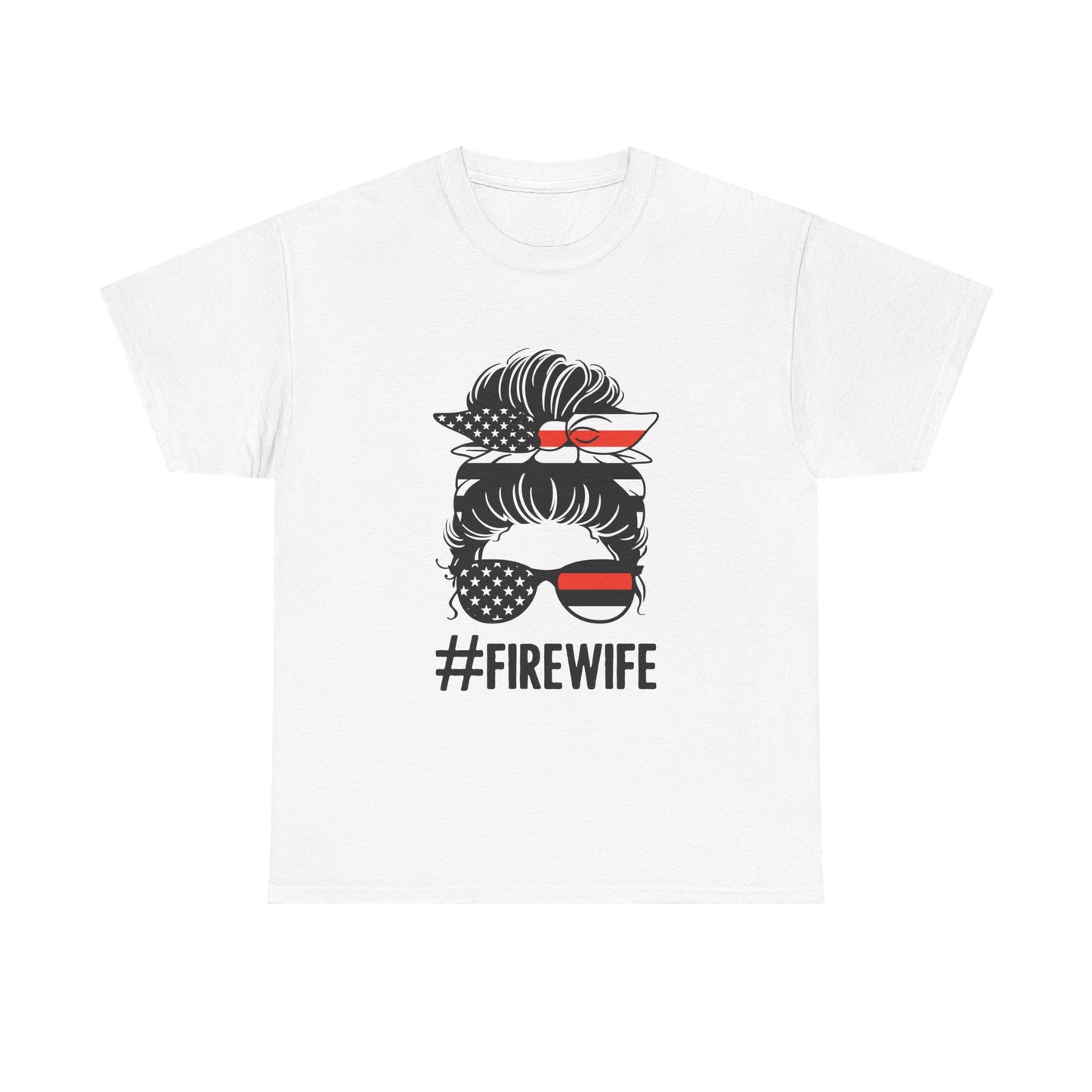 Firefighter Spouse Unisex Heavy Cotton Tee - #FIREWIFE Graphic Shirt