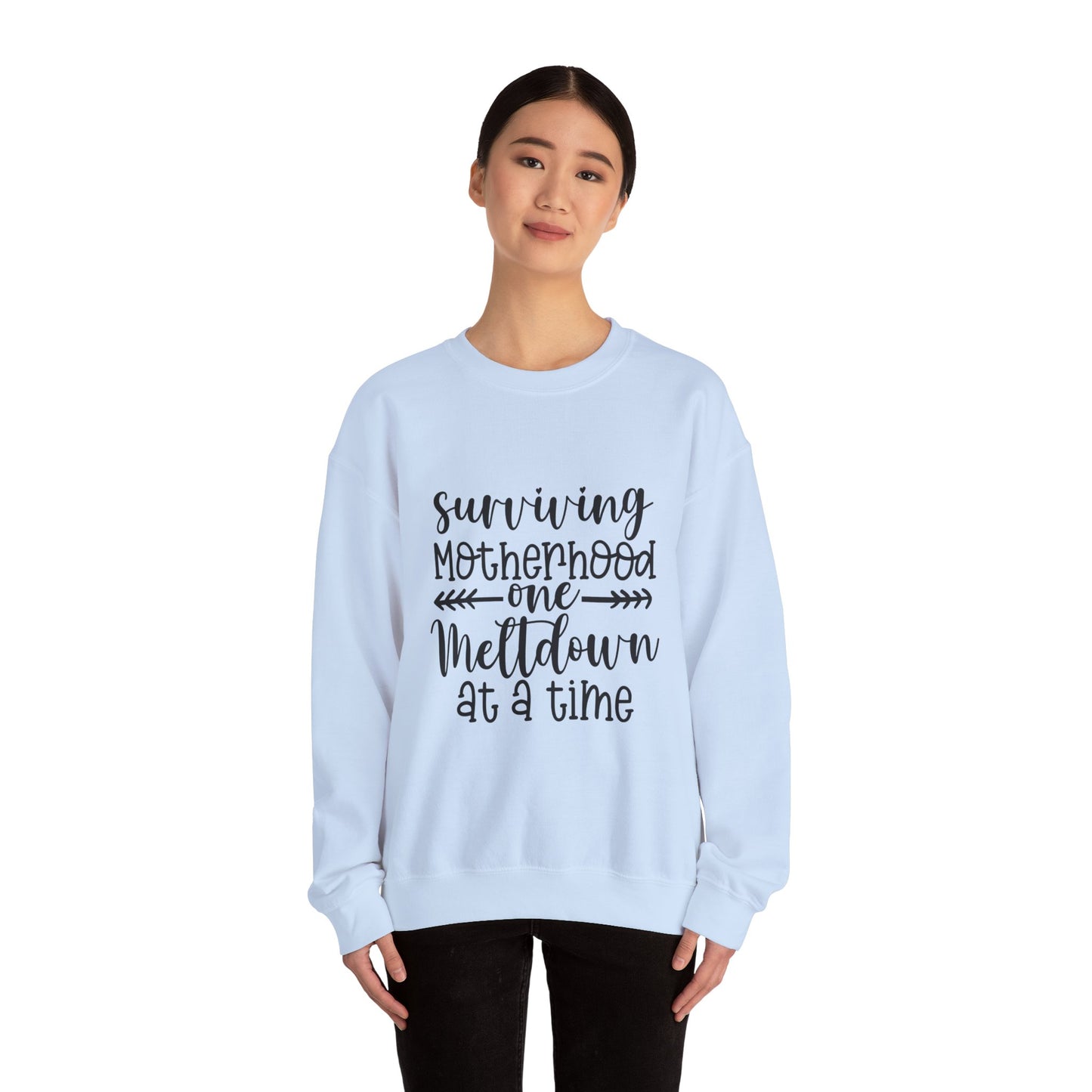 Surviving Motherhood Crewneck Sweatshirt - Cozy Gift for Moms
