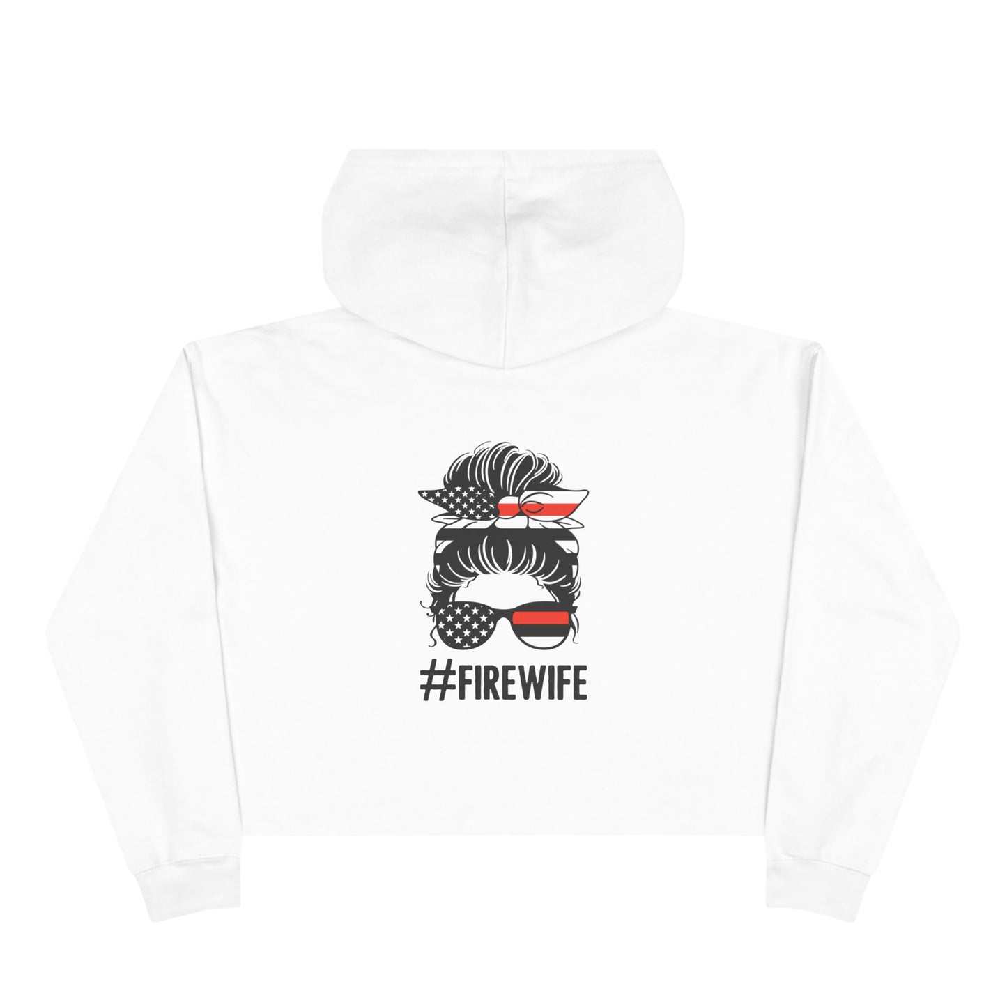 #FireWife Crop Hoodie - Stylish Firefighter Wife Apparel