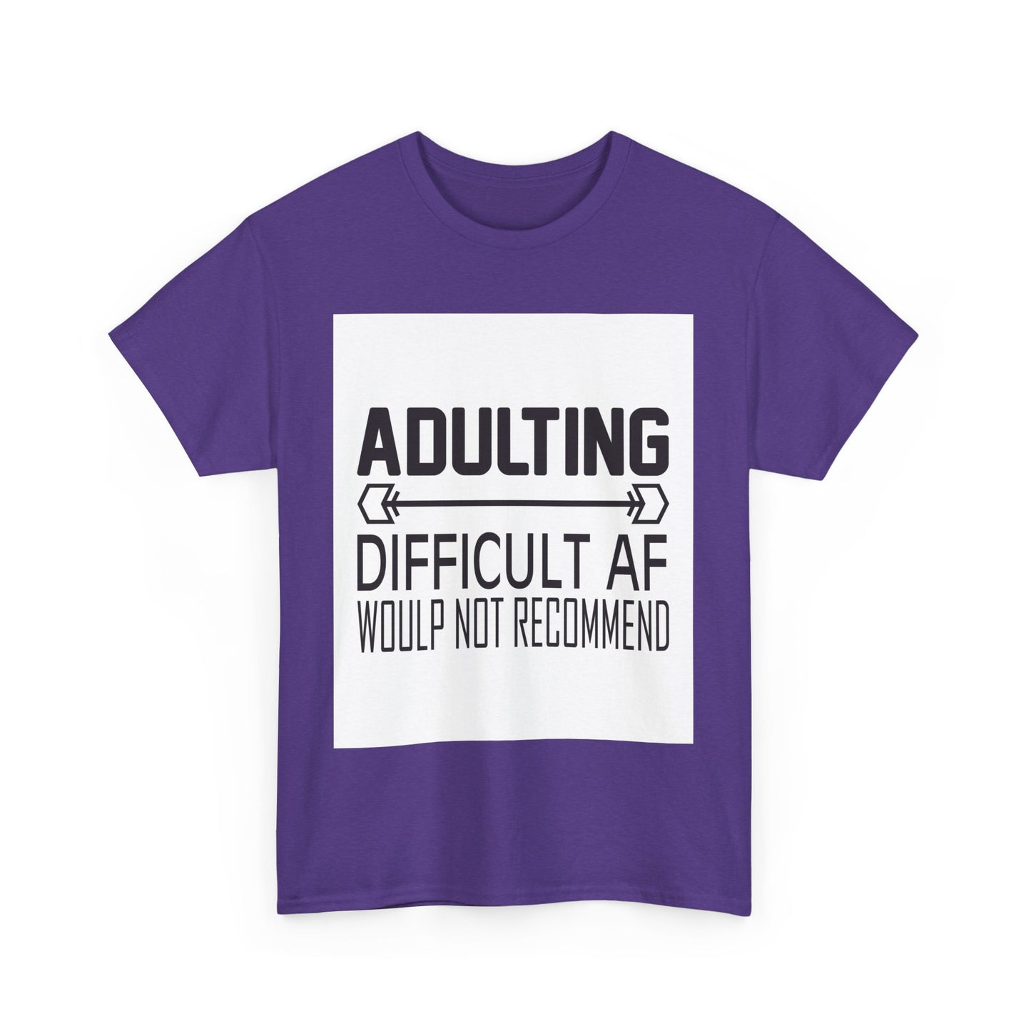 Adulting is Difficult Unisex Heavy Cotton Tee - Humorous T-Shirt for Young Adults