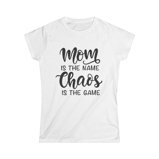 Mom Chaos T-Shirt - Fun Softstyle Tee for Moms