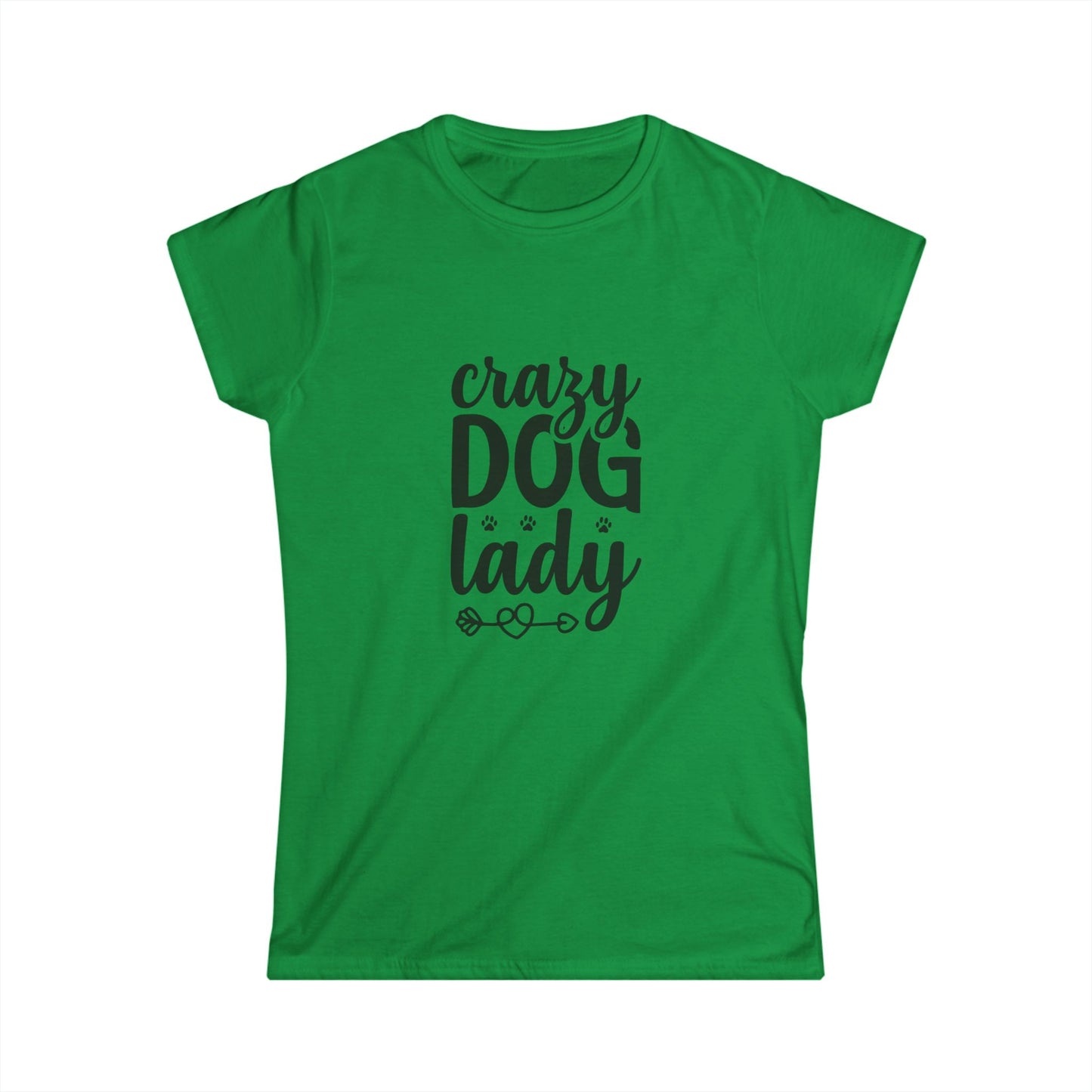 Crazy Dog Lady Women's Softstyle Tee - Perfect Gift for Dog Lovers