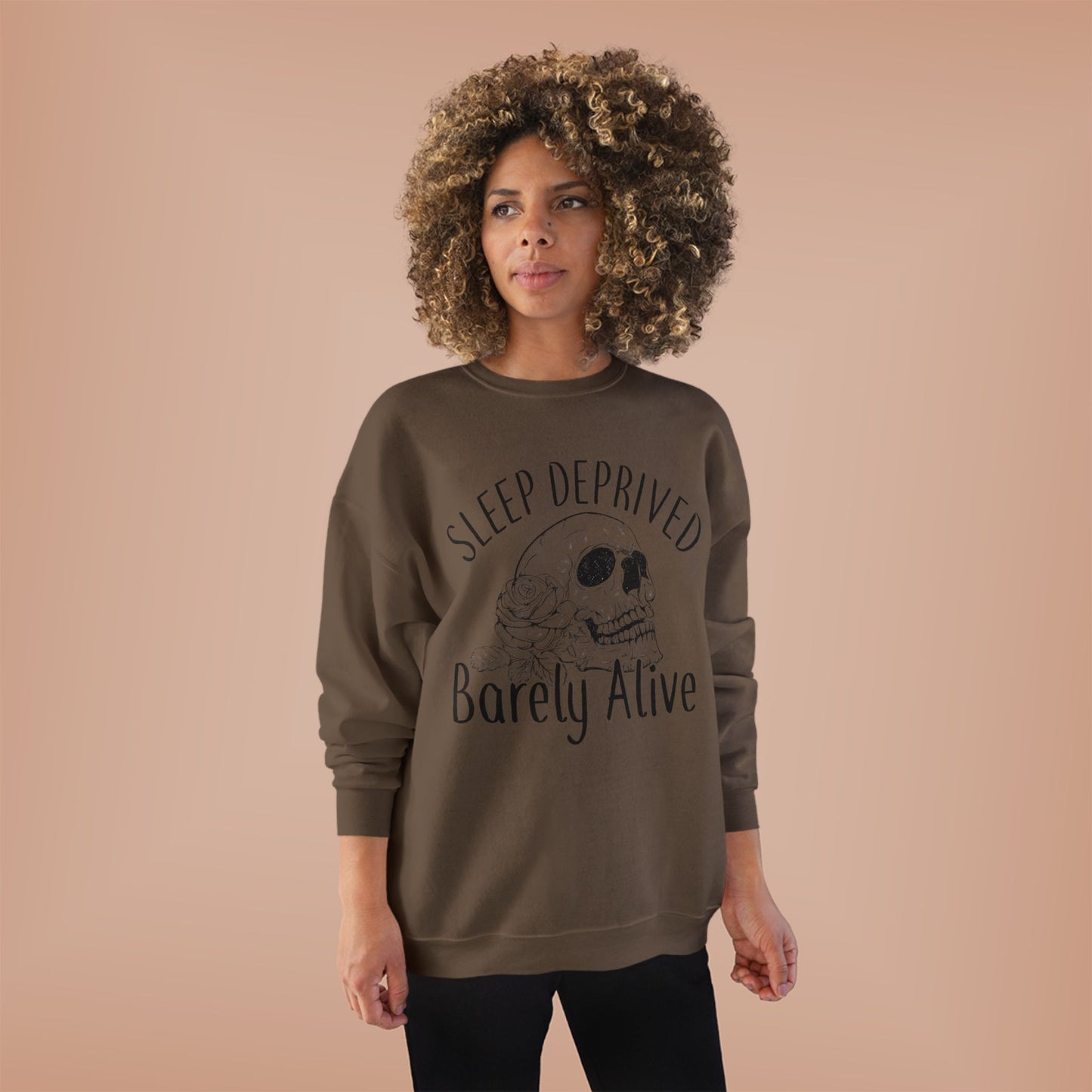 Sleep Deprived Crewneck Sweatshirt - Unisex EcoSmart® | Barely Alive Design