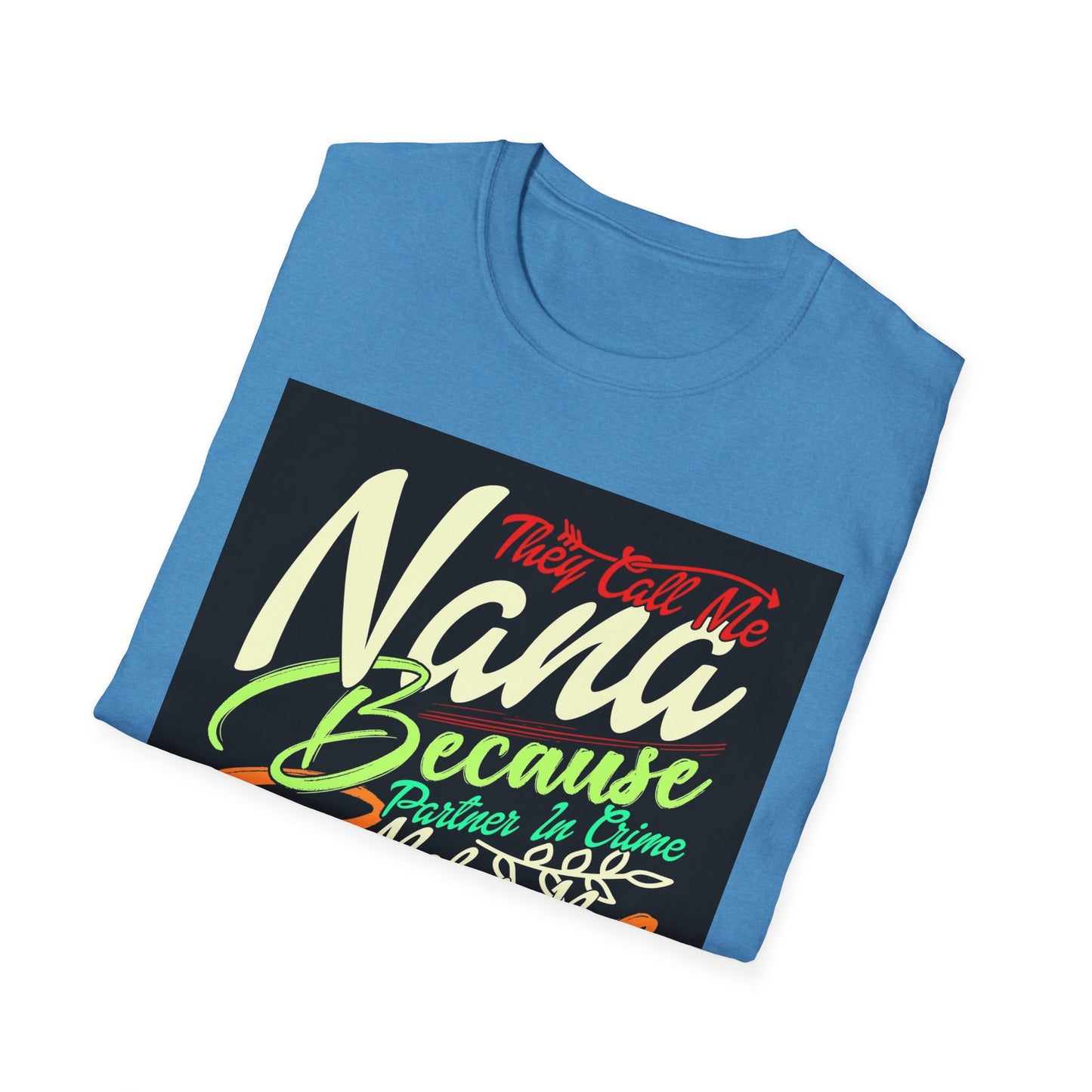 Nana Bad Influence Unisex Softstyle T-Shirt - Fun Gift for Grandparents