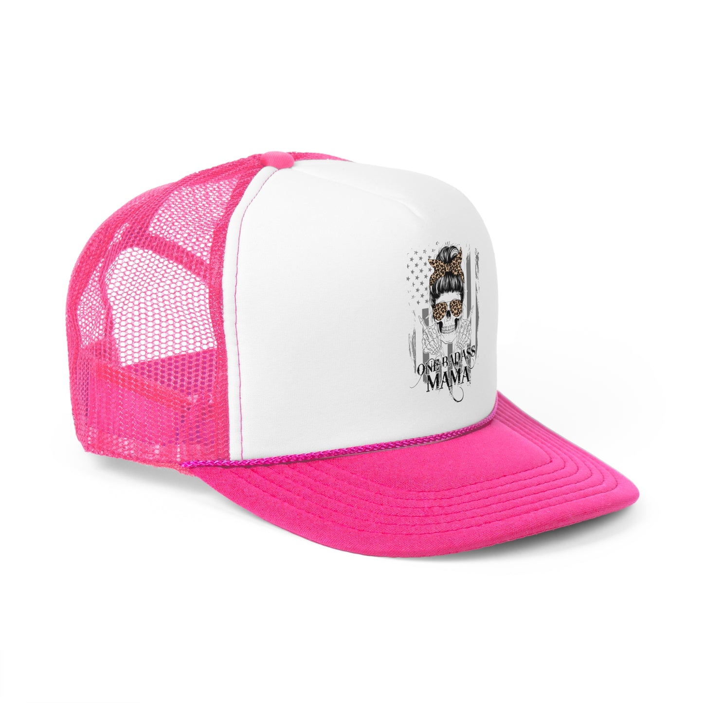 "One Badass Mama" Trucker Cap - Stylish & Edgy Headwear for Moms