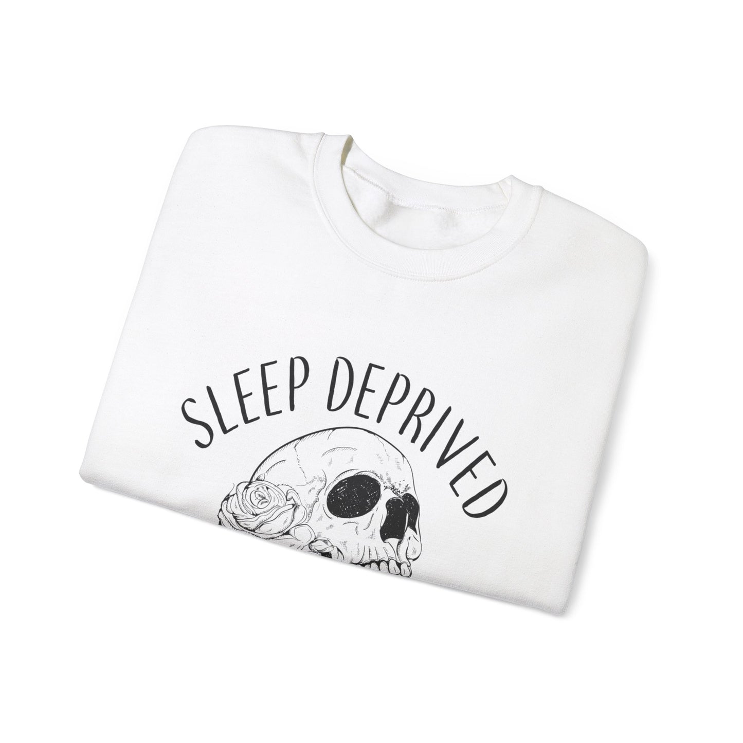 Sleep Deprived Skull Crewneck Sweatshirt - Casual Unisex Style