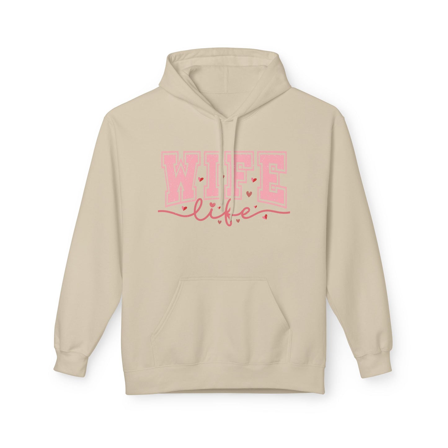 Wife Life Unisex Softstyle Fleece Hoodie | Cozy Gift for Her