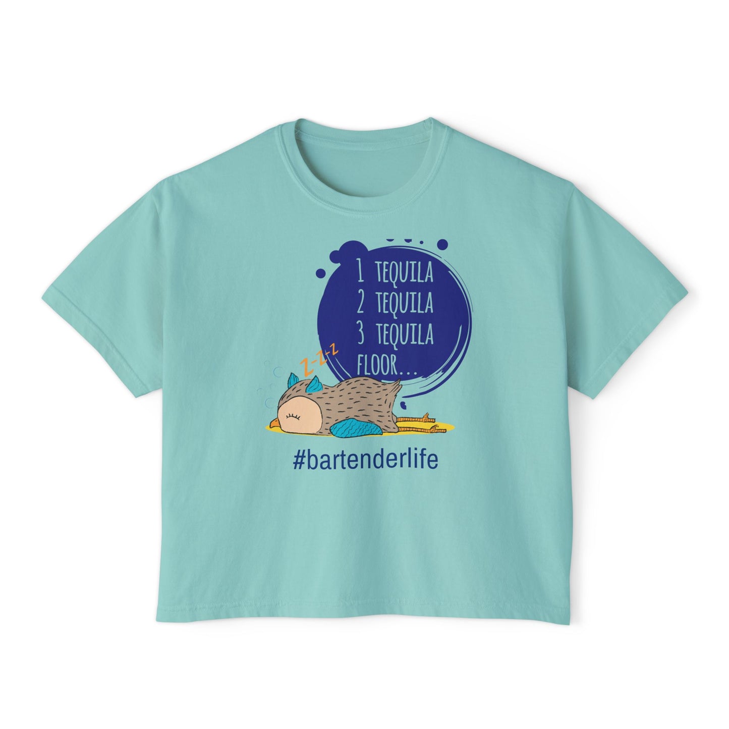 Tequila Lover's Boxy Tee, Funny Shirt for Bartenders, Casual Top, Gift for Party Enthusiasts, Summer Vibes, Weekend Wear