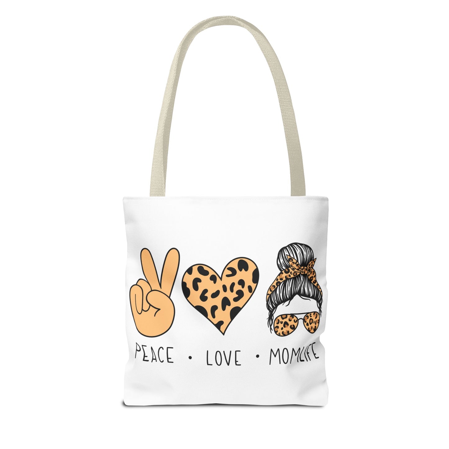 Peace Love Momlife Tote Bag - Stylish & Functional for Every Mom