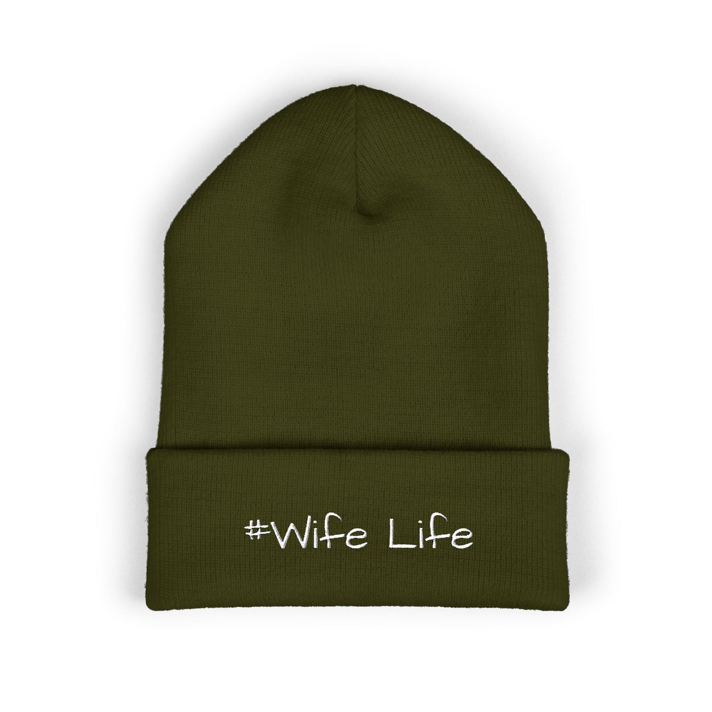 #Wife Life beanie | Embroidered cuffed beanie, wife life hat