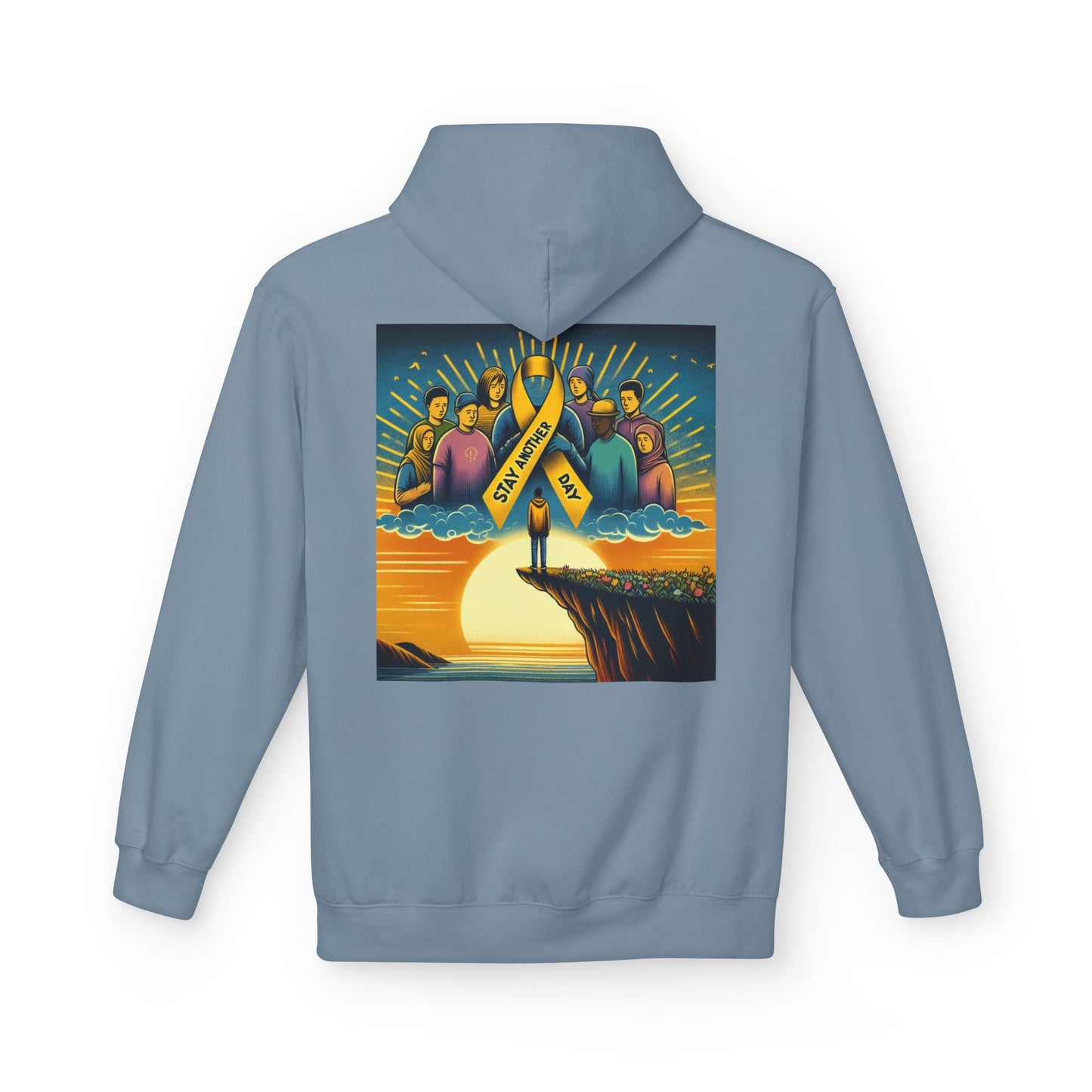 Stay Another Day Hoodie, Inspirational Fleece Sweatshirt, Unisex Gift, Motivational Apparel, Casual Hoodie for Everyday Wear