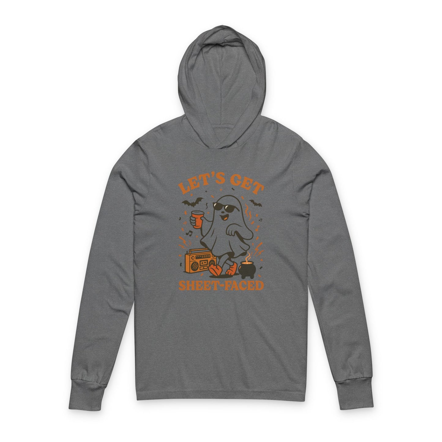 Ghostly Humor Unisex Hoodie - Fun Halloween Apparel, Casual Wear, Spooky Gift, Party Shirt, Long Sleeve Tee