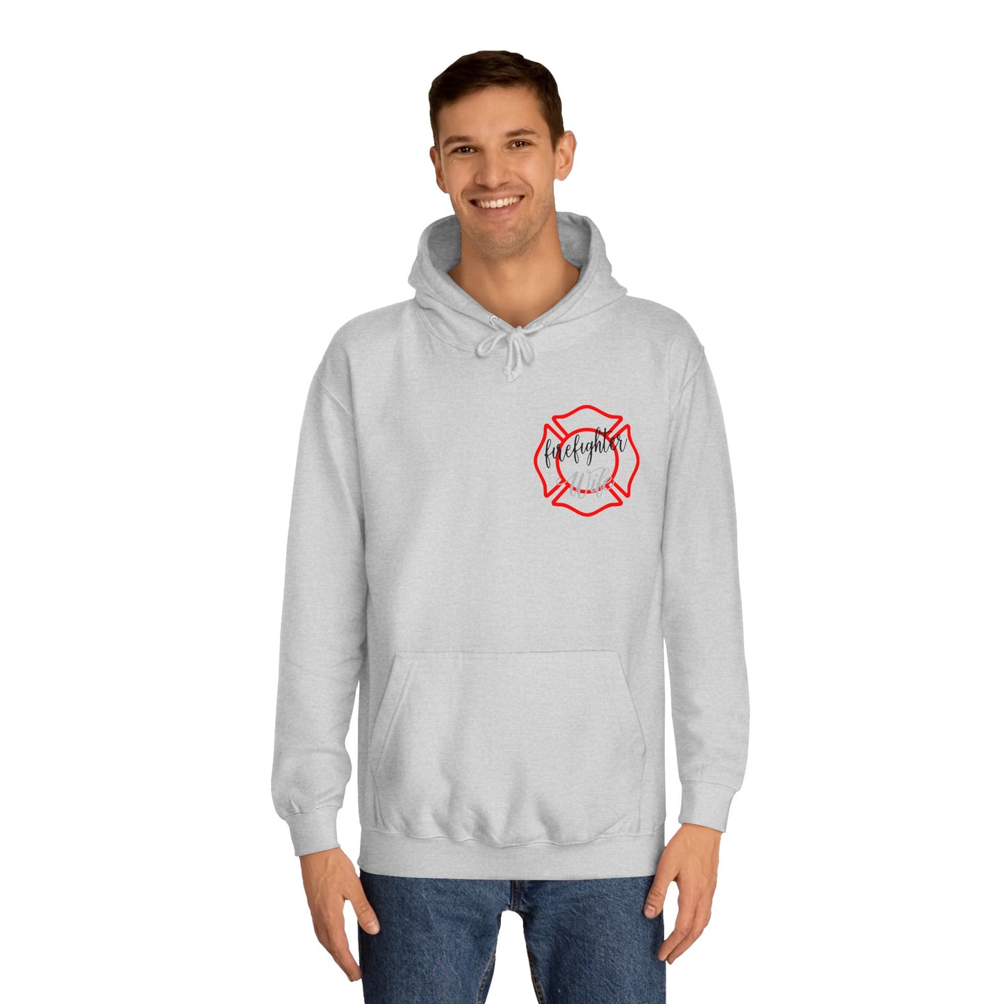 Firefighter Wife Unisex College Hoodie – Stylish Comfort for Celebrating Love & Dedication