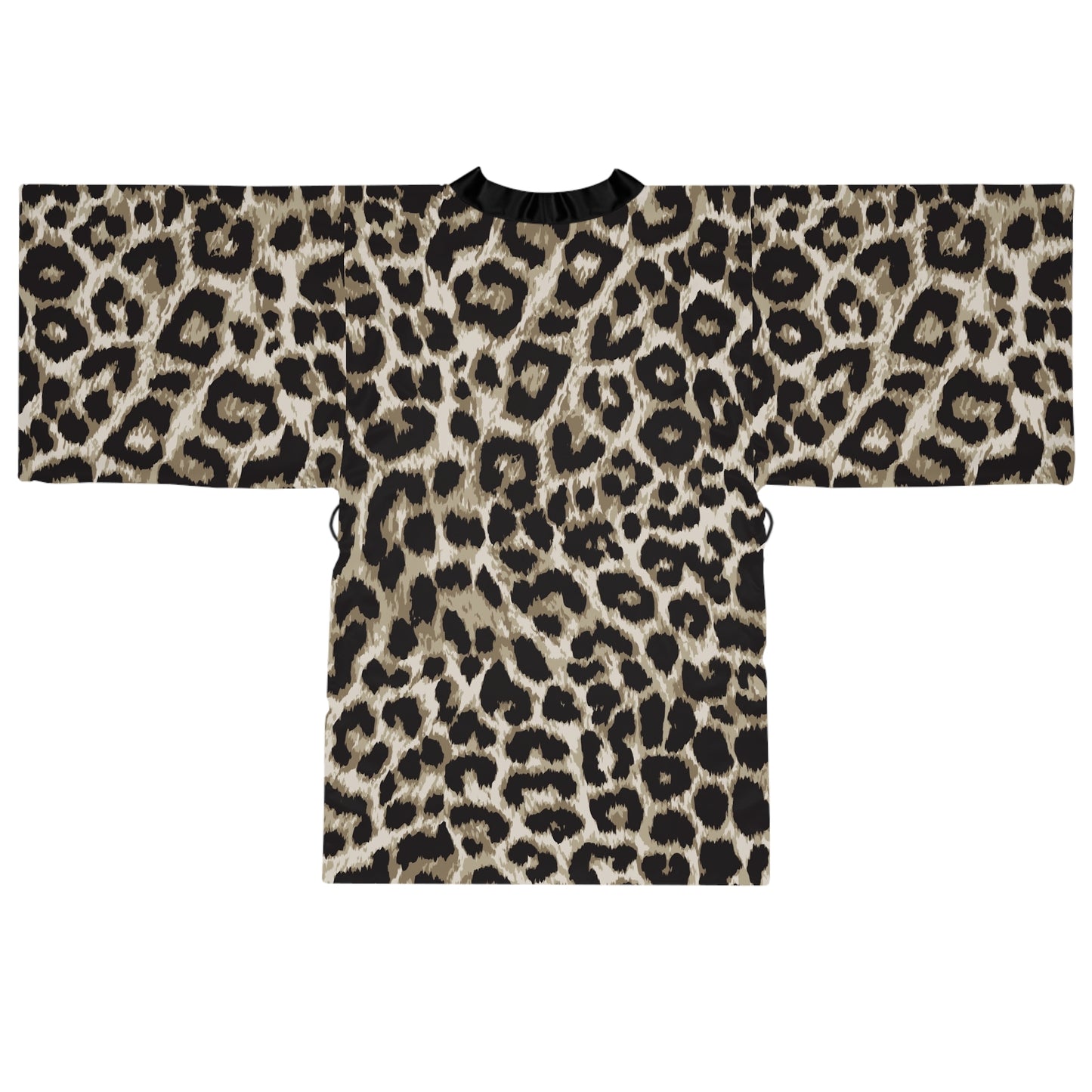 Stylish Leopard Print Long Sleeve Kimono Robe, Cozy Loungewear, Fashion Statement, Unique Gift, Spa Robe, Elegant Evening Wear