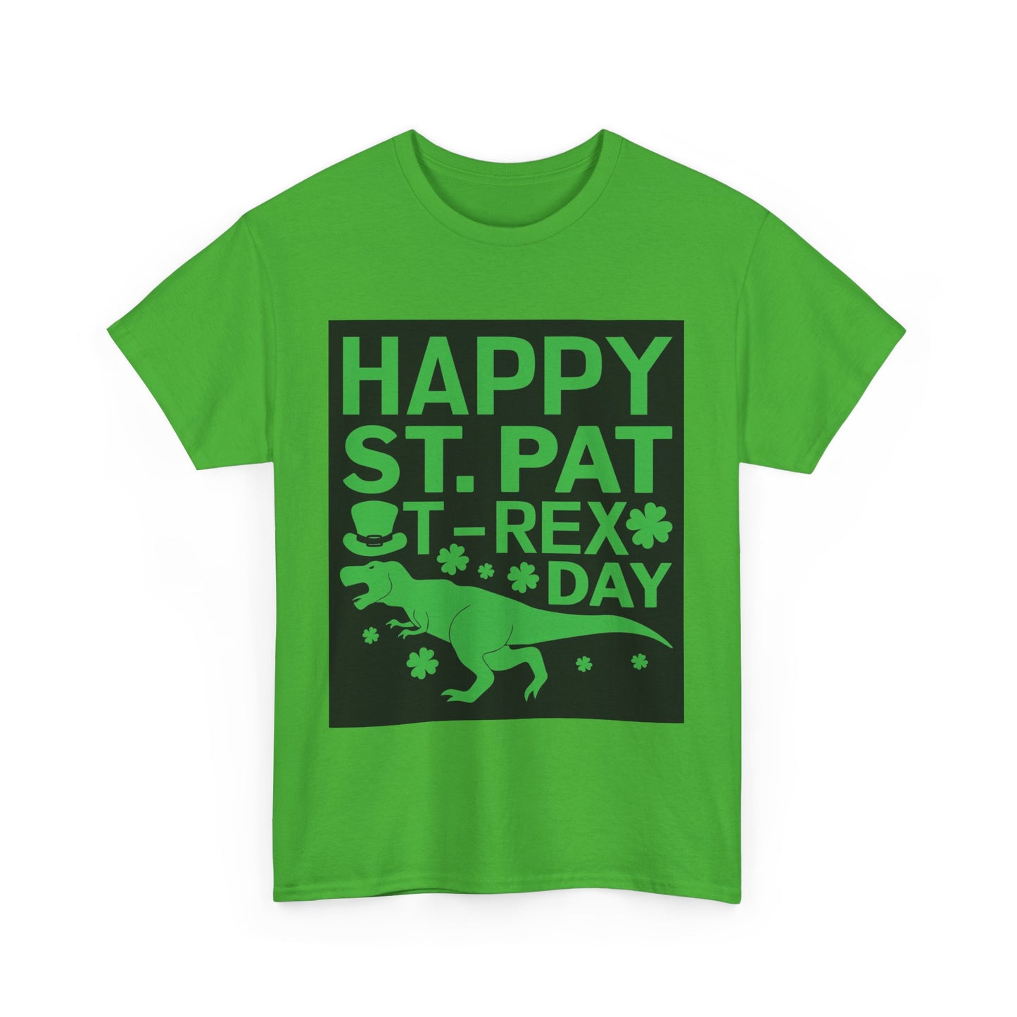 Happy St. Patrick's Day T-Rex Unisex Heavy Cotton Tee