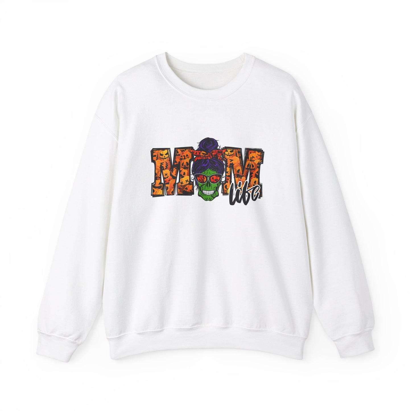 AMOM Life Unisex Heavy Blend™ Crewneck Sweatshirt - Colorful Skull Design