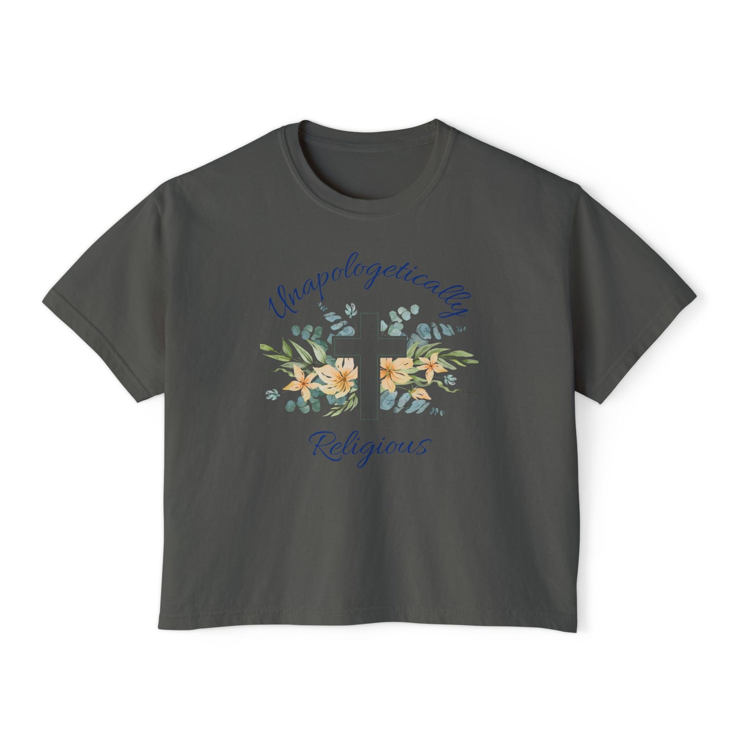 Unapologetically Religious Women's Boxy Tee | Faith-Based Fashion, Casual Wear, Gift for Believers, Christian Apparel, Inspirational Top