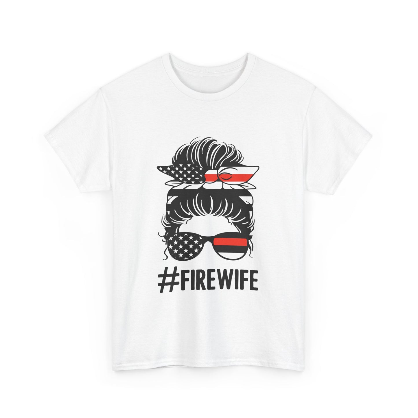 Firefighter Spouse Unisex Heavy Cotton Tee - #FIREWIFE Graphic Shirt