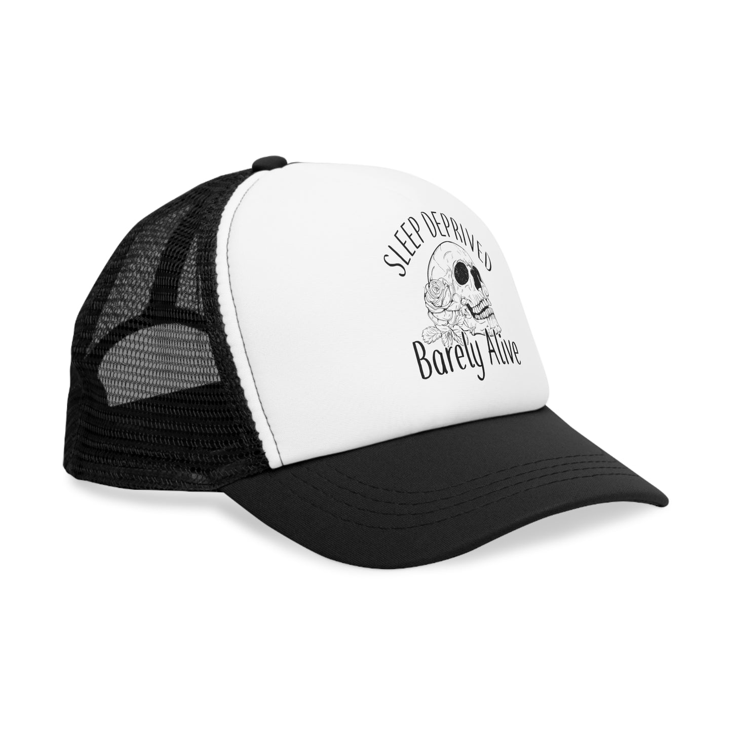 Sleep Deprived Barely Alive Mesh Cap - Trendy Comfort for Night Owls