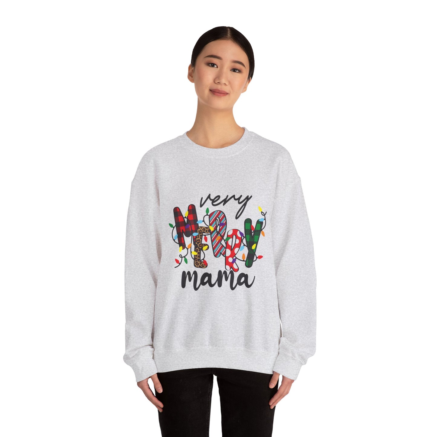 Very Merry Mama Sweatshirt | Christmas Mom Holiday Crewneck