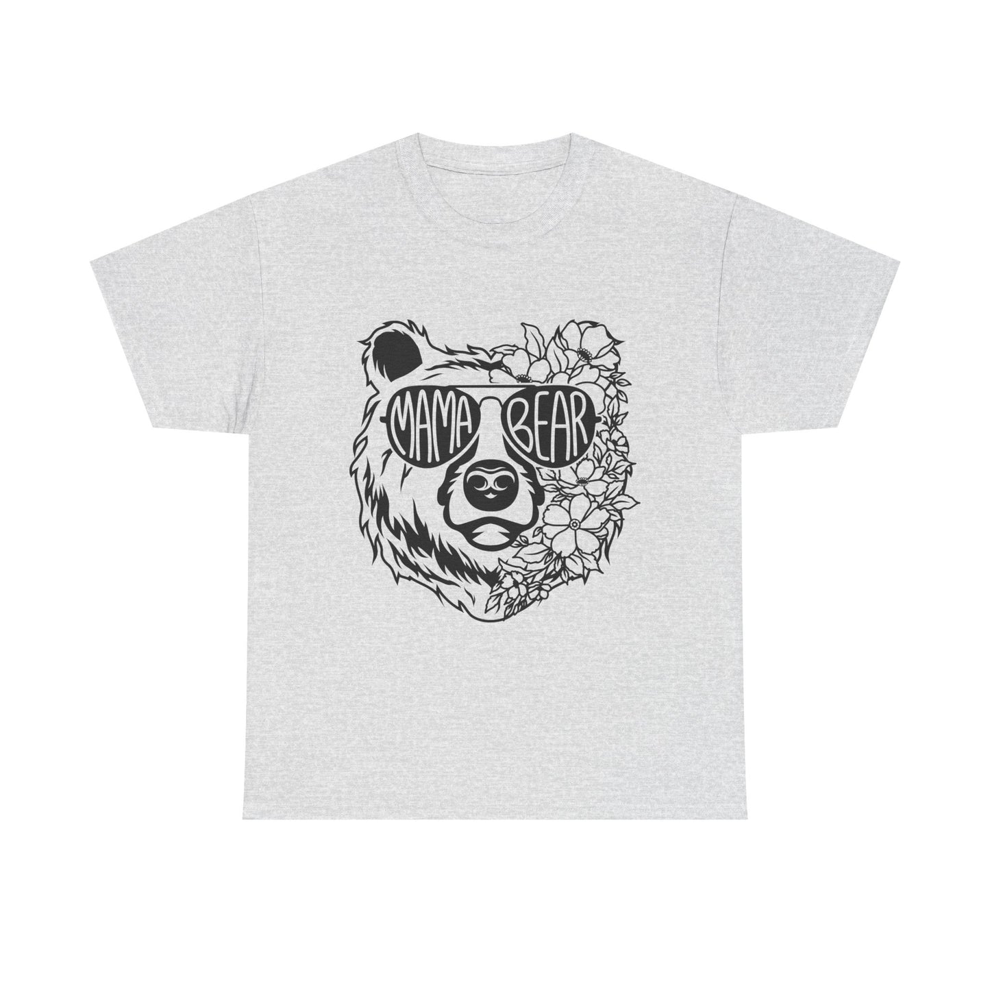 Mama Bear Graphic Unisex Heavy Cotton Tee - Perfect for Moms and Nature Lovers