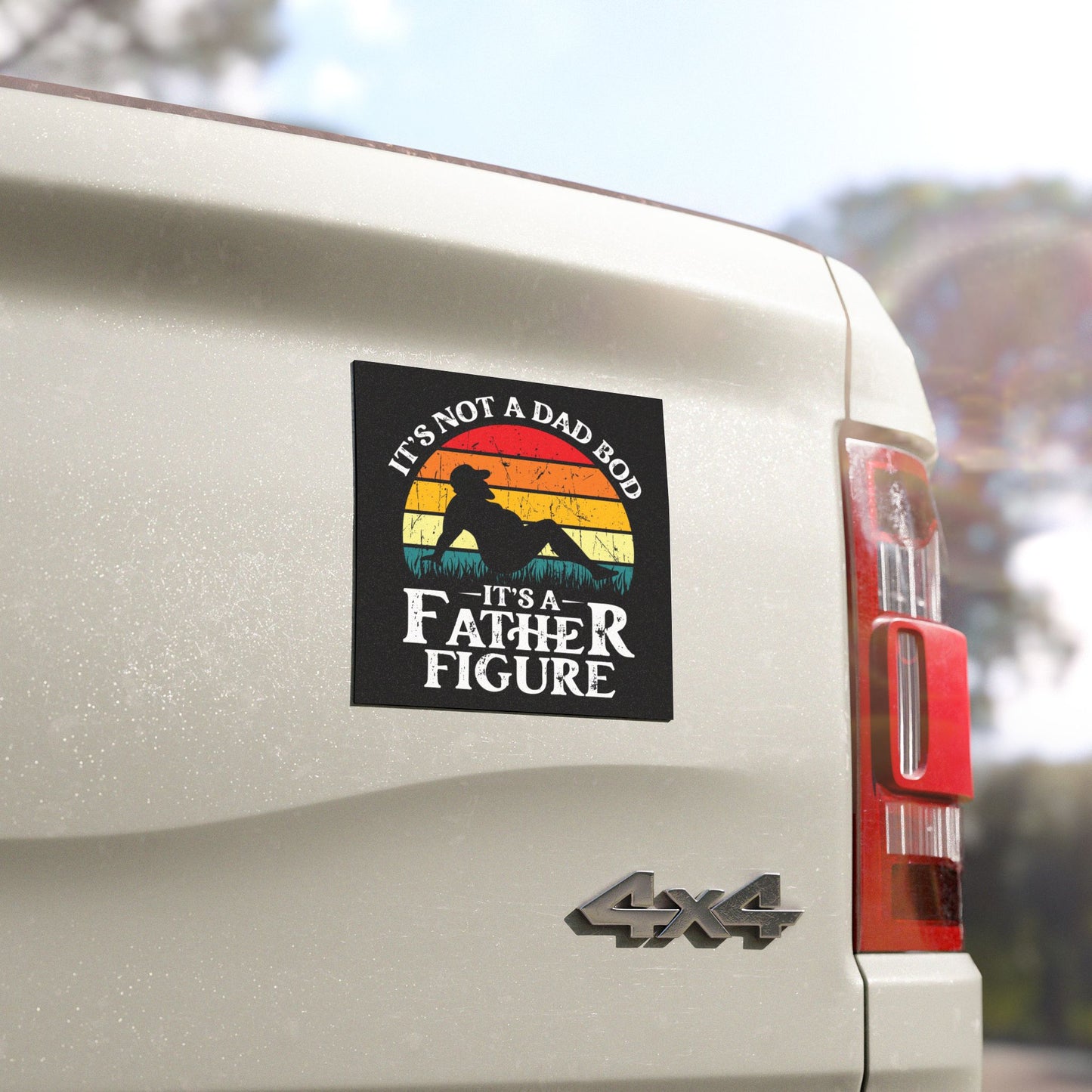 Funny Father Figure Car Magnet - Celebrate Dad Bod with Style