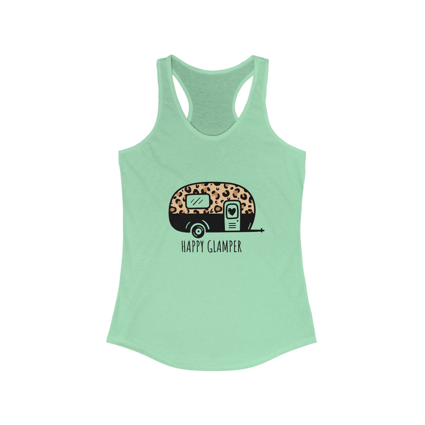 Happy Glamper Women's Racerback Tank - Cozy Camping Shirt for Glamping Adventures