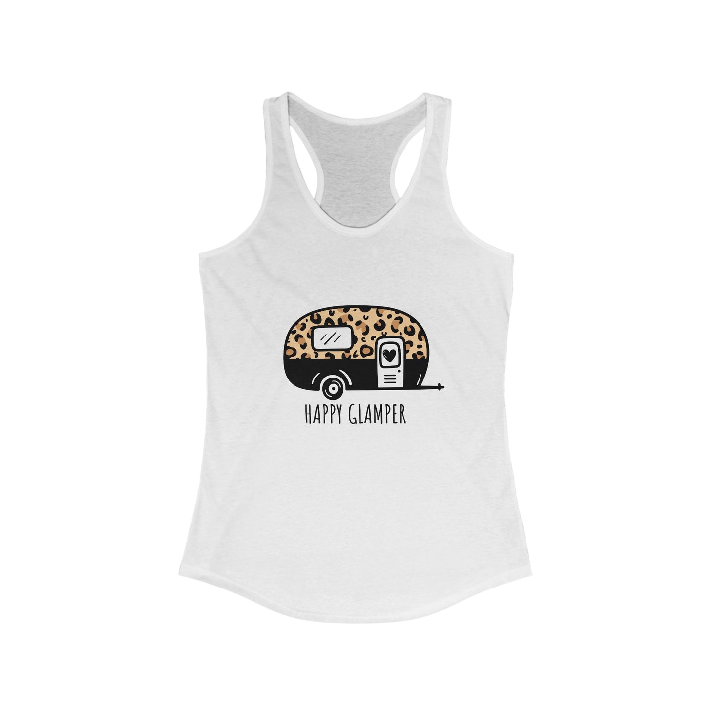 Happy Glamper Women's Racerback Tank - Cozy Camping Shirt for Glamping Adventures