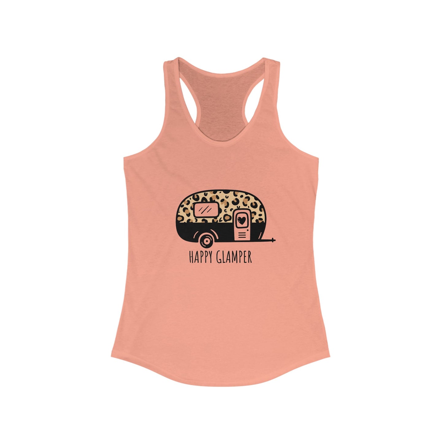 Happy Glamper Women's Racerback Tank - Cozy Camping Shirt for Glamping Adventures