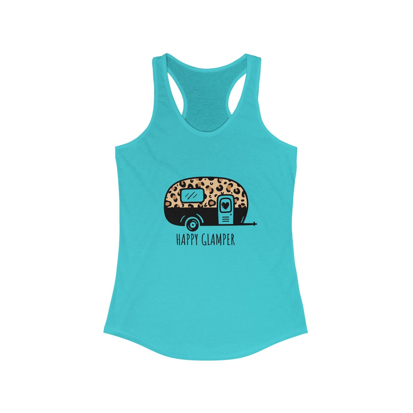 Happy Glamper Women's Racerback Tank - Cozy Camping Shirt for Glamping Adventures