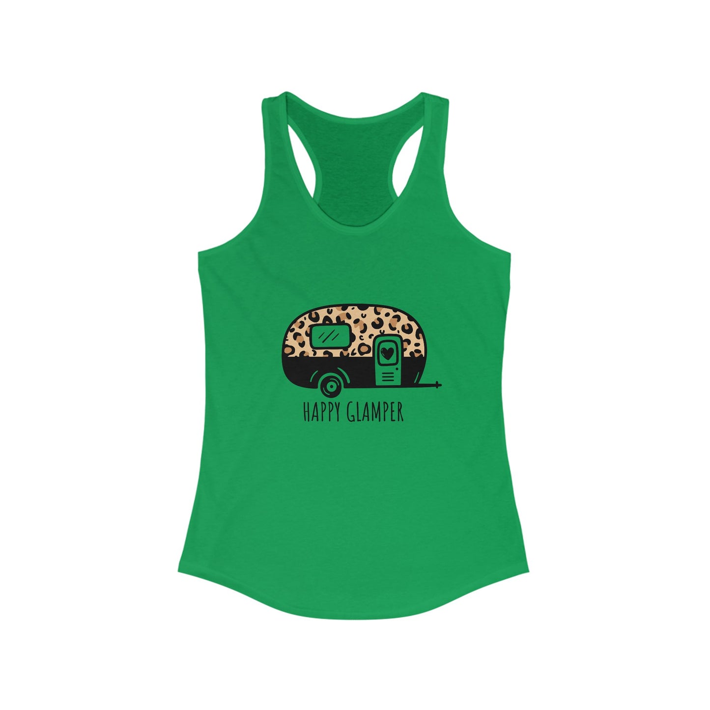 Happy Glamper Women's Racerback Tank - Cozy Camping Shirt for Glamping Adventures