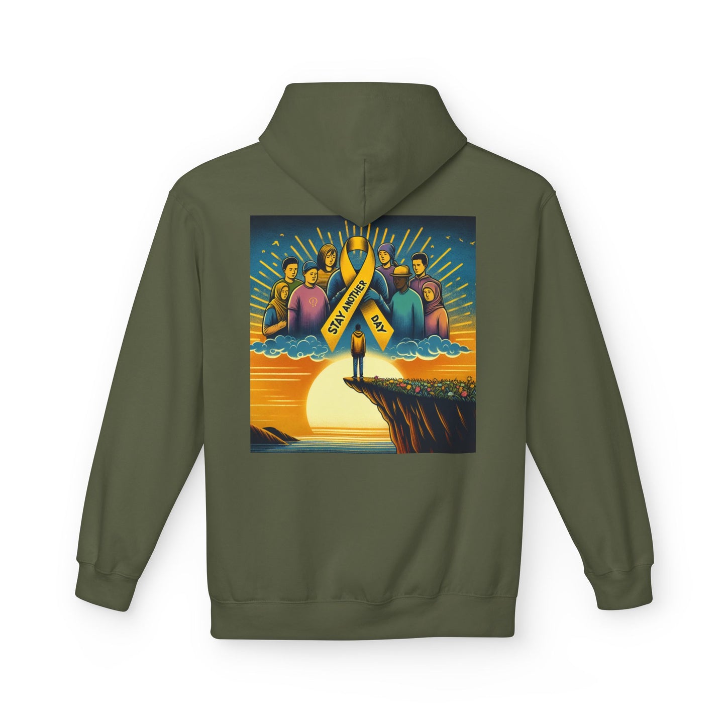 Stay Another Day Hoodie, Inspirational Fleece Sweatshirt, Unisex Gift, Motivational Apparel, Casual Hoodie for Everyday Wear