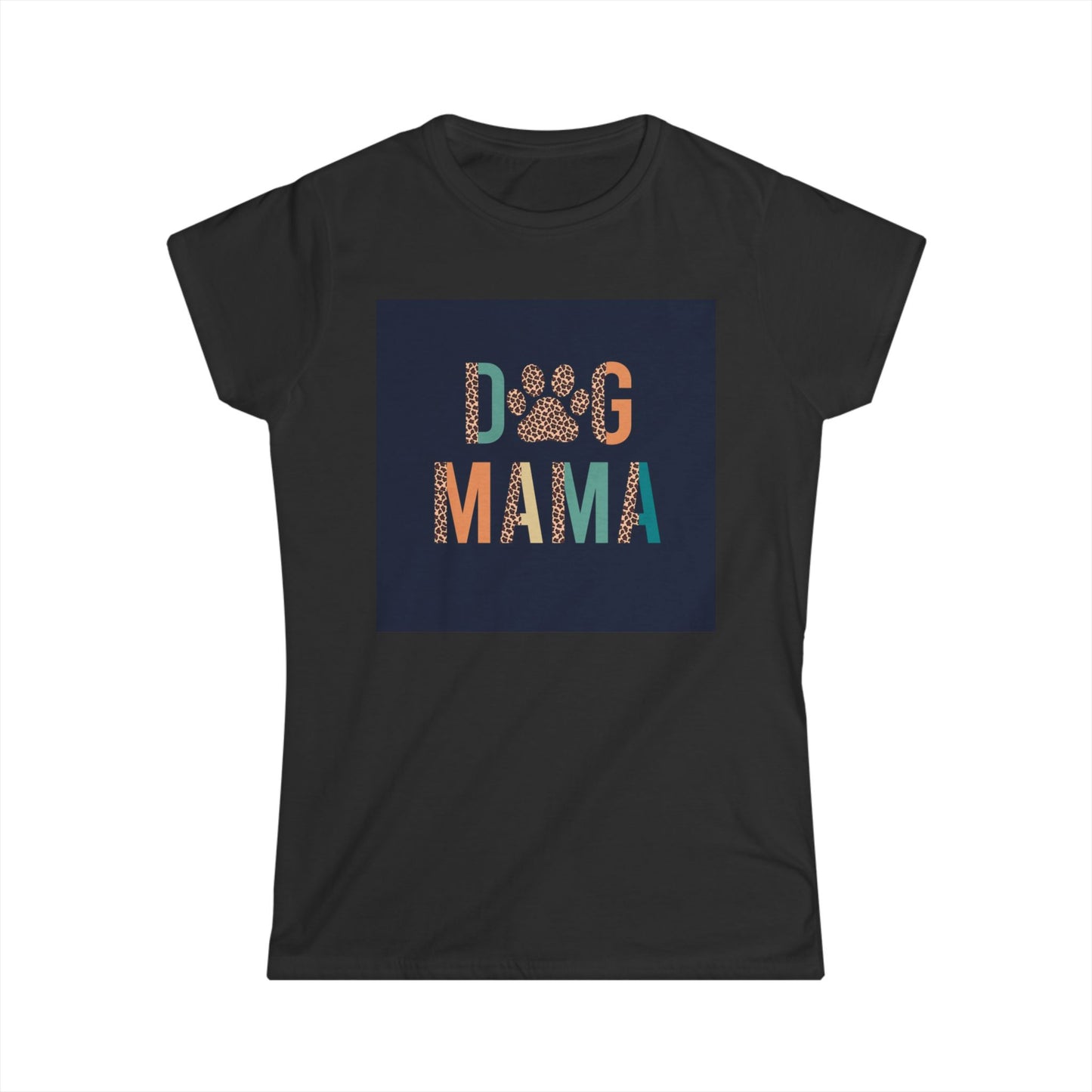 Dog Mama Women's Softstyle Tee - Cute Pet Lover T-Shirt