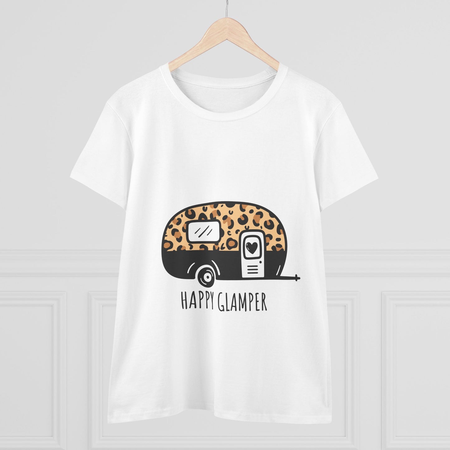 Happy Glamper Women's Cotton Tee - Ideal for Camping Enthusiasts