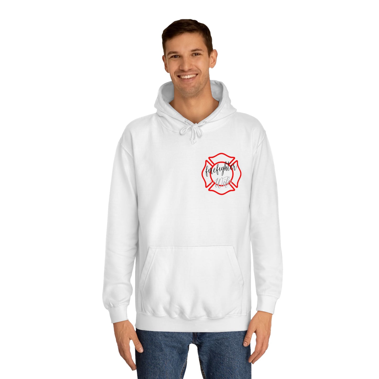 Firefighter Wife Unisex College Hoodie – Stylish Comfort for Celebrating Love & Dedication