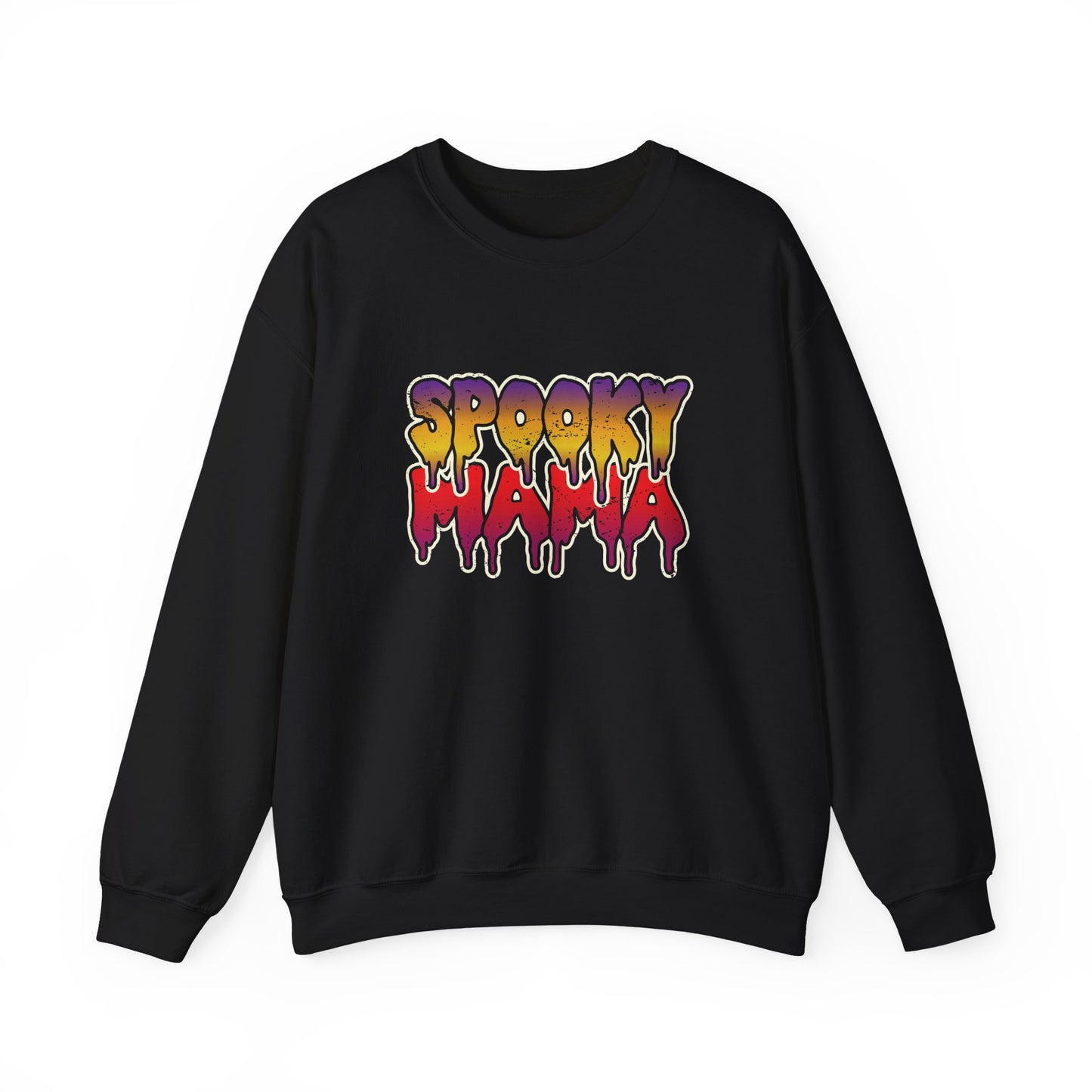 Spooky Mama Crewneck Sweatshirt, Halloween Sweatshirt, Gift for Moms, Cozy Fall Apparel, Unisex Holiday Clothing
