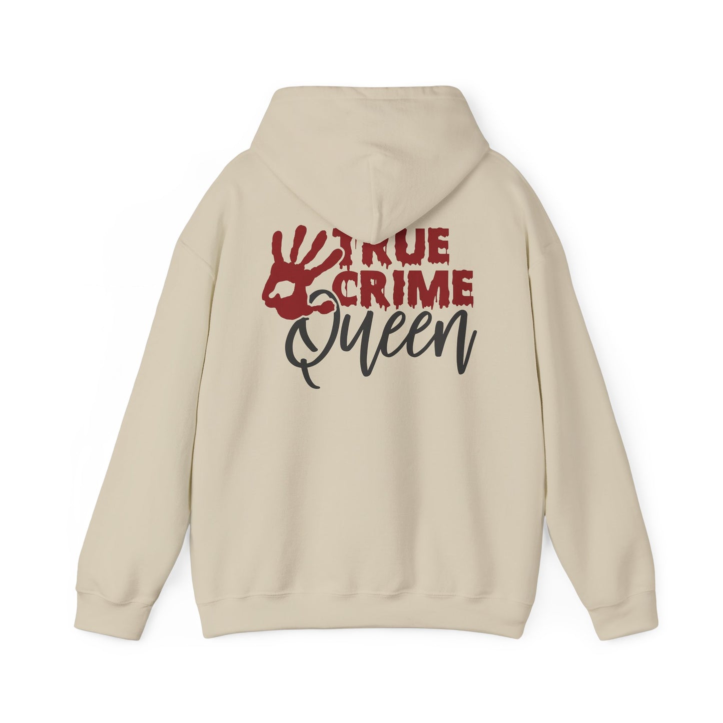 True Crime Queen Hoodie - Cozy Sweatshirt for True Crime Lovers, Perfect Gift for Halloween, Birthdays, and Everyday Wear