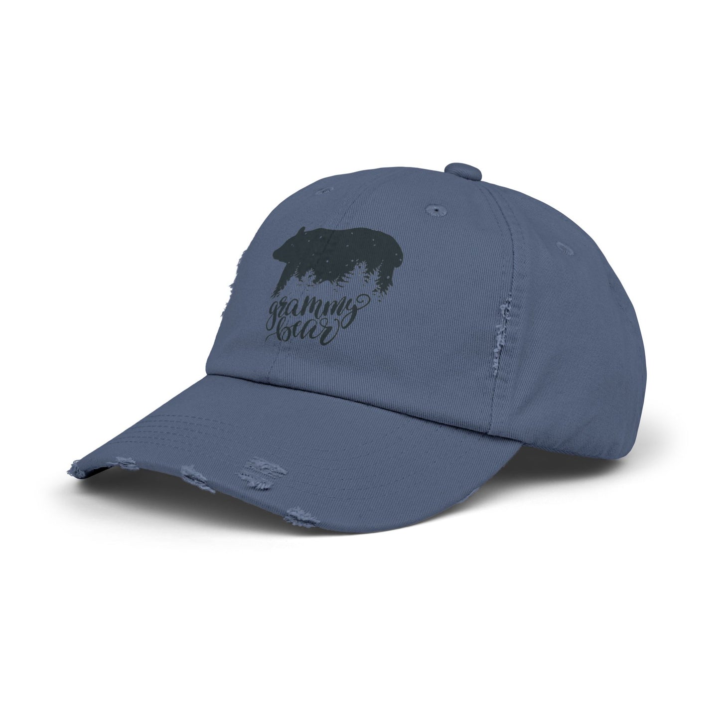 Grizzly Bear Distressed Cap for Grandma - Unisex Fun Hat