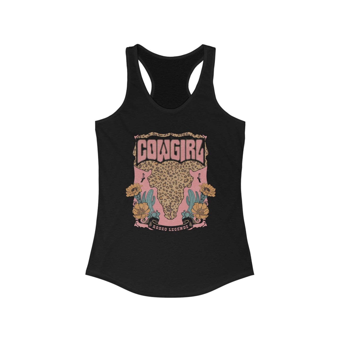 Cowgirl Graphic Racerback Tank - Trendy Western Style for Women