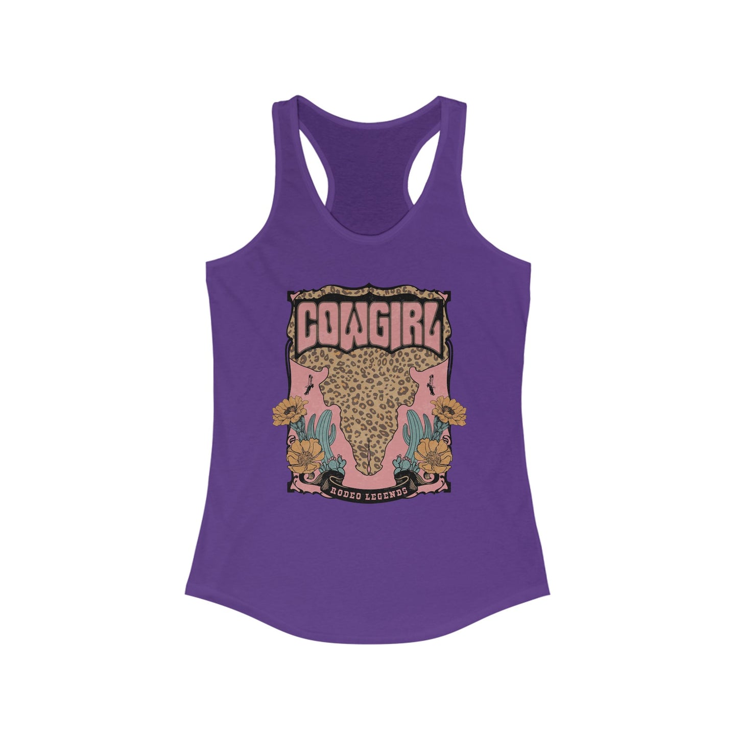 Cowgirl Graphic Racerback Tank - Trendy Western Style for Women