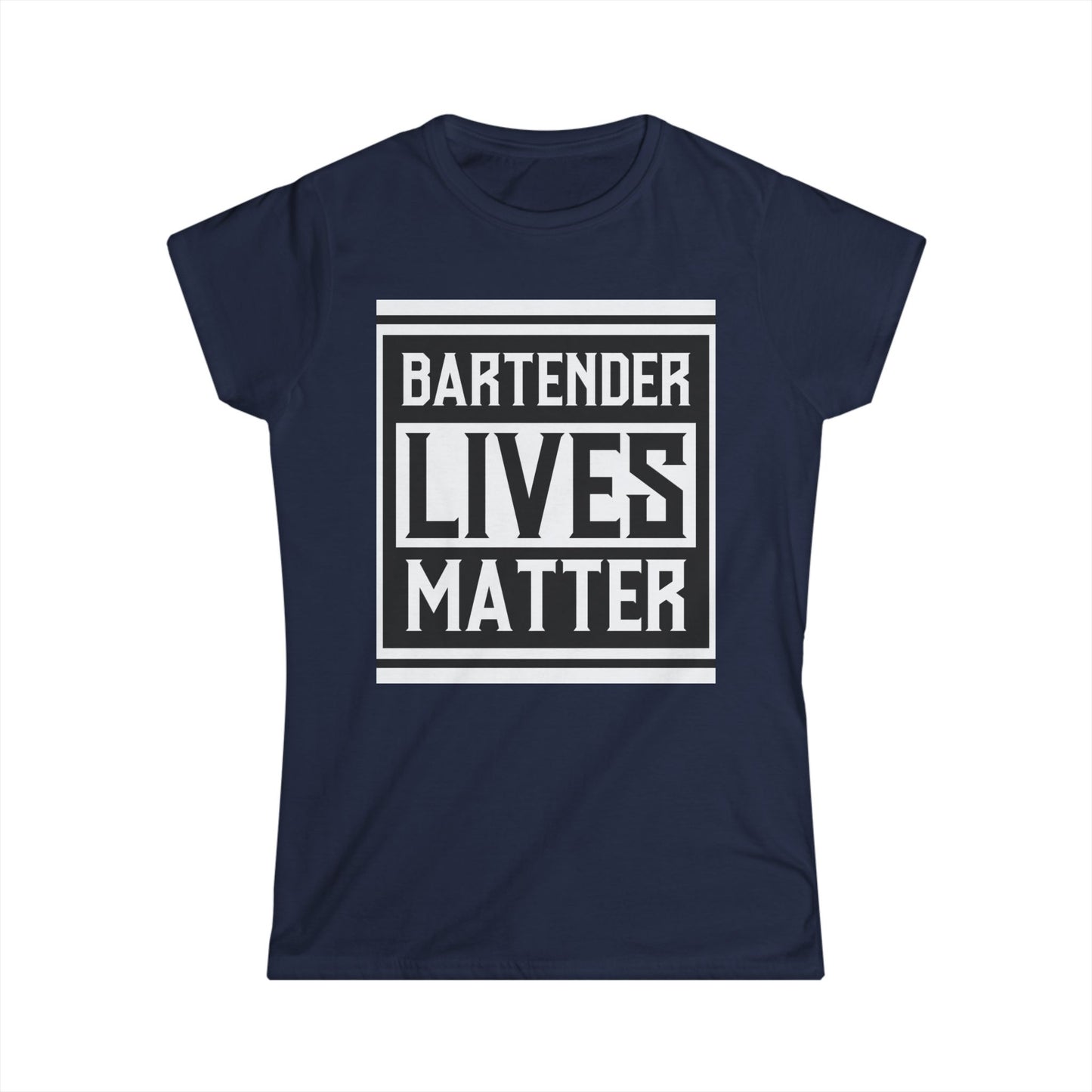 Bartender Lives Matter Women's Softstyle Tee - Empowering T-Shirt for Bartenders and Allies