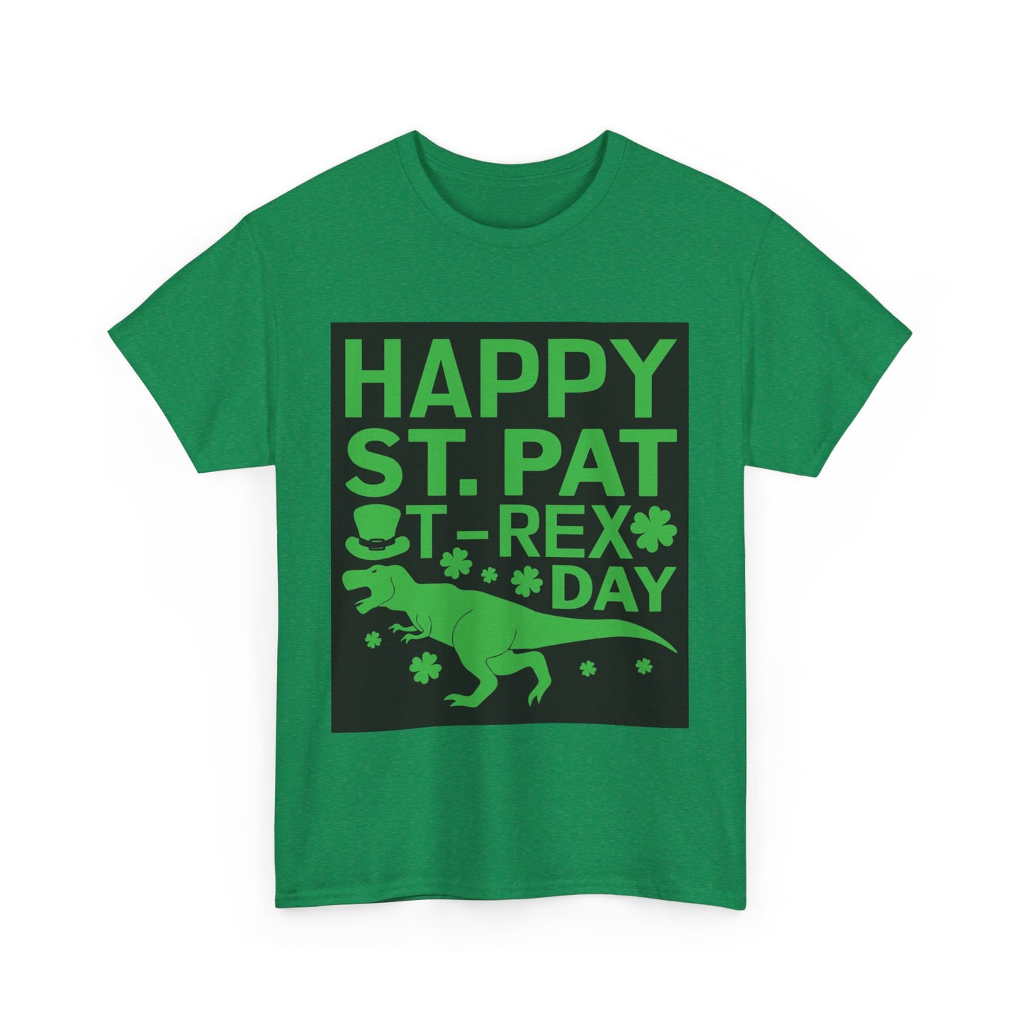 Happy St. Patrick's Day T-Rex Unisex Heavy Cotton Tee