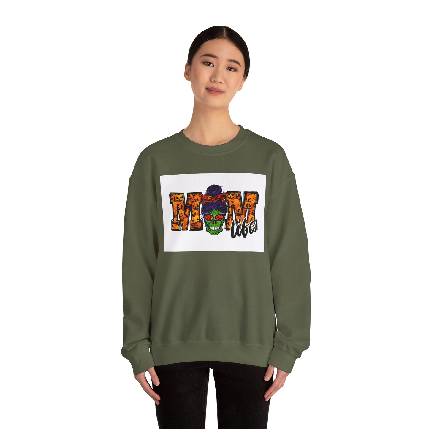 AMOM Life Unisex Heavy Blend™ Crewneck Sweatshirt - Colorful Skull Design